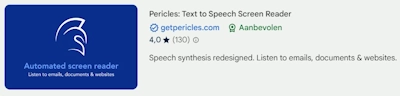 Installeer Pericles voor het voorlezen van webteksten